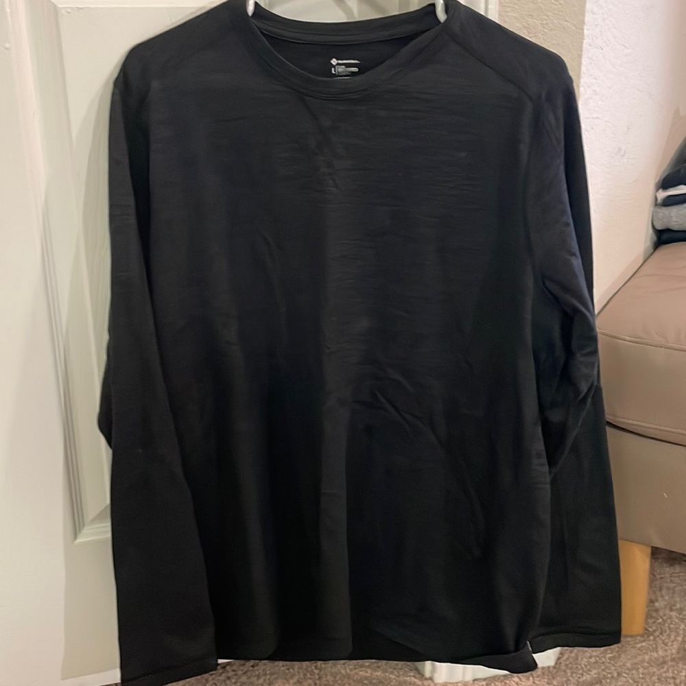 Large Black Thermal Long Sleeve Shirt